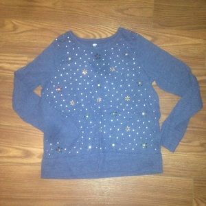 Blue Winter Sequined Top